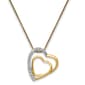 Diamond Classics&#40;tm&#41; Double Heart Slide Pendant Necklace - image 1