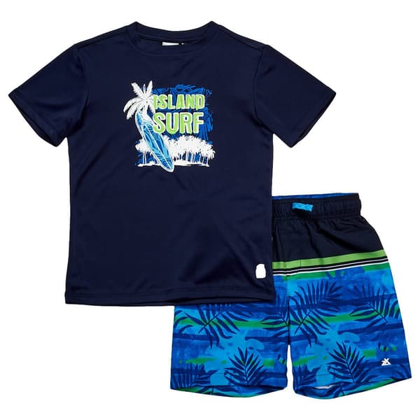 Boys (8-20) ZeroXposur 2pc. Tropical Swim Set - image 