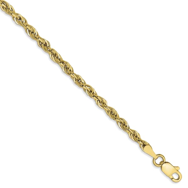 Gold Classics&#8482; 10kt. 7in. Semi-Solid Rope Chain Bracelet