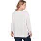 Plus Size Ruby Rd. New Neutrals Embellished Solid Knit Blouse - image 3