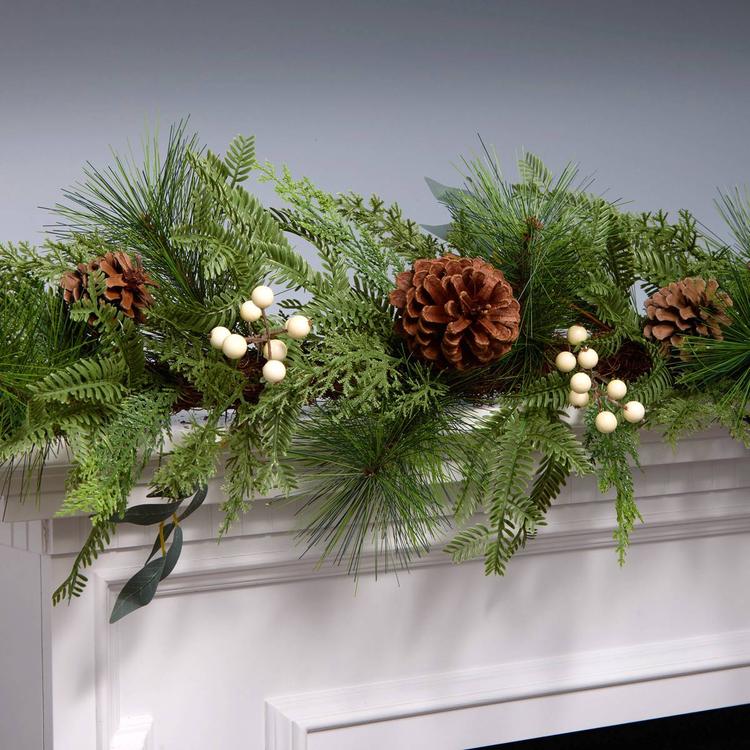 National Tree 6ft. Berries & Pinecones Artificial Garland