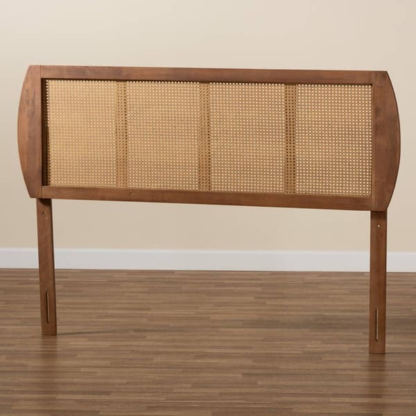 Baxton Studio Harris Ash Walnut Finished Wood Headboard