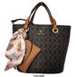 Nanette Lepore Logo Gianna Satchel with Card Case and Scarf - image 2