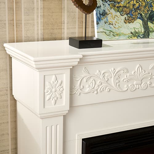 Southern Enterprises Calvert Carved Electric Fireplace