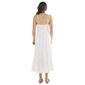 Juniors No Comment Cross Hatch Eyelet Smocked Bodice Midi Dress - image 2