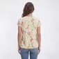 Petite Emily Daniels Short Sleeve Henley Disco Floral Blouse - image 2