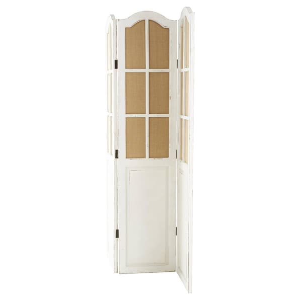 9th & Pike® Farmhouse Beige Wood Room Divider Screen