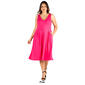 Plus Size 24/7 Comfort Apparel Solid Fit & Flare Pocket Dress - image 6