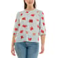 Womens Zac & Rachel 3/4 Sleeve Lace Shoulder Floral Blouse - image 1