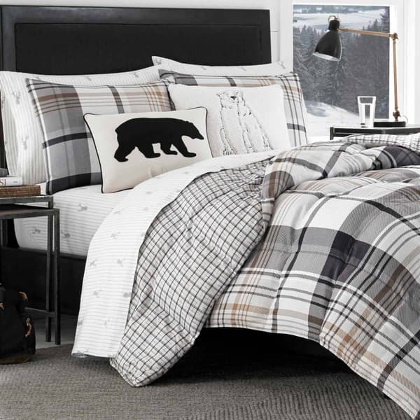 Eddie Bauer Normandy Plaid 150TC Reversible Comforter Set