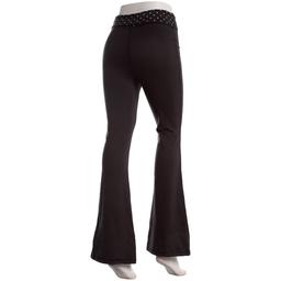 Juniors No Comment Polka Dot Foldover Waist Flare Leggings