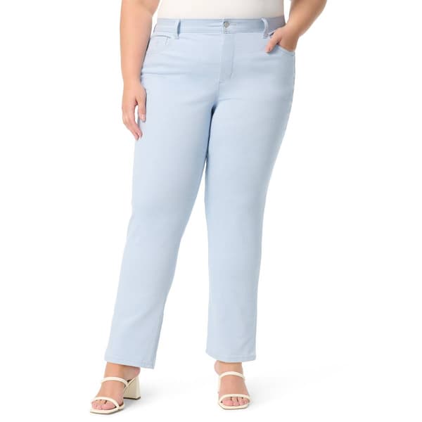 Plus Size Gloria Vanderbilt Amanda Average Jeans - Morning Dew - image 