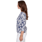 Petite Hearts of Palm Printed Essentials Horseshoe Neck Blouse - image 4