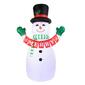 Mr. Christmas 10ft. Outdoor Merry Snowman Lit Inflatable - image 1