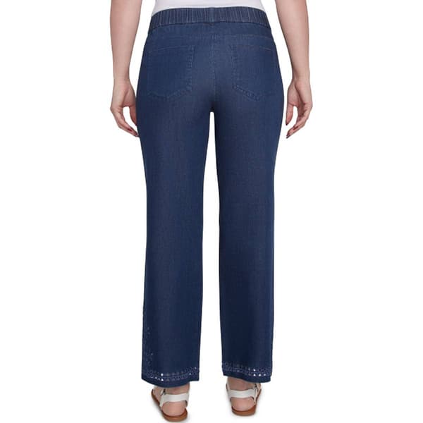 Womens Ruby Rd. Bella Vista Eyelet Embellished Hem Jeans