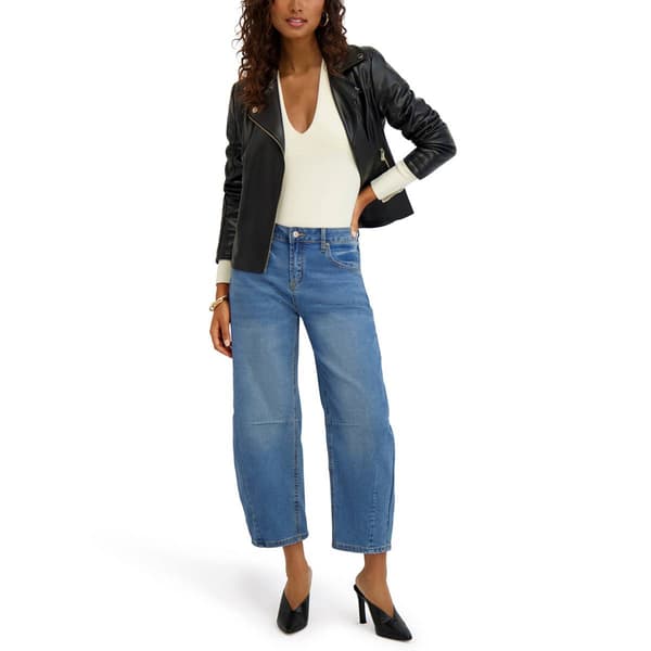 Womens Kensie Faux Leather Motorcycle Jacket