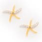 Gianni Argento Gold-Plated Diamond Accent Starfish Earrings - image 1