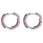 Gemstone Classics™ Oval Lab-Grown Ruby Inside Out Hoop Earrings - image 2