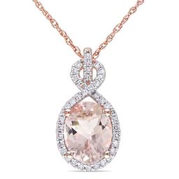 Gemstone Classics(tm) 10kt. Rose Gold Morganite Pendant