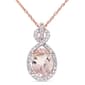 Gemstone Classics&#40;tm&#41; 10kt. Rose Gold Morganite Pendant - image 1