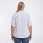 Plus Size Emily Daniels Roll Tab Elbow Sleeve Star Dot Blouse - image 2