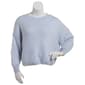 Juniors Pink Rose Chunky Oversized Balloon Sleeve Sweater - image 1
