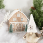 Northlight Lighted Rustic Brown House Christmas Ornament - image 4