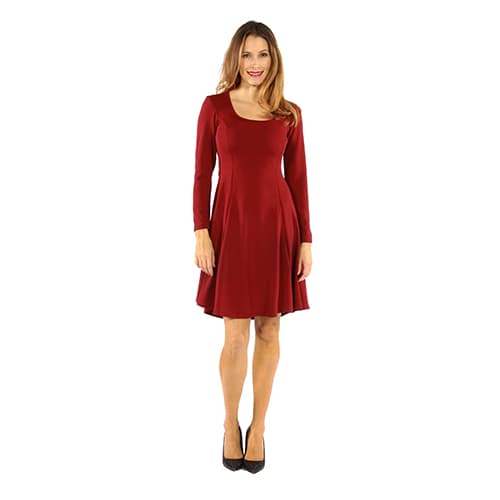 Womens 24/7 Comfort Apparel Temptress Mini Fit & Flare Dress - image 
