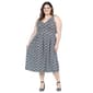 Plus Size 24/7 Comfort Apparel Geometric Fit & Flare Midi Dress - image 1