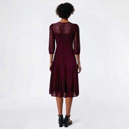 Womens Rabbit Rabbit Rabbit Elbow Puff Sleeve Lace Sheath Dress