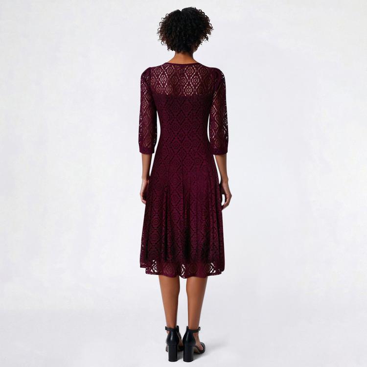 Womens Rabbit Rabbit Rabbit Elbow Puff Sleeve Lace Sheath Dress