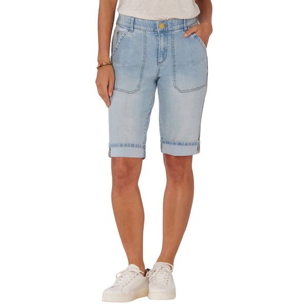 Womens Democracy Absolution&#40;R&#41; High Bermuda Shorts w/Cuffed Hems
