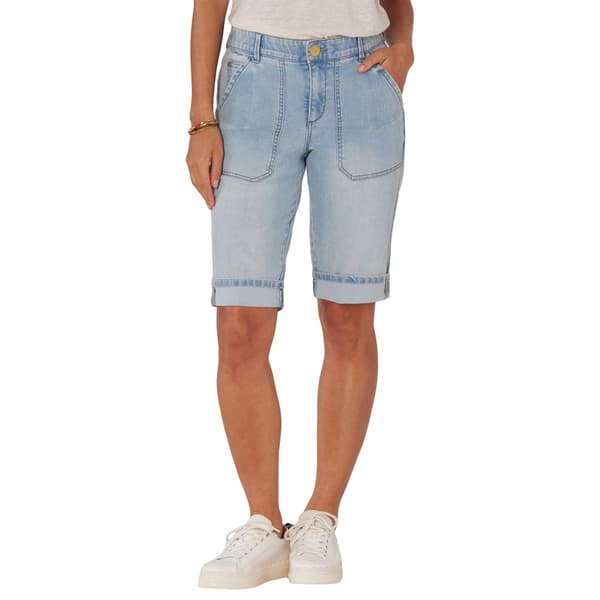 Womens Democracy Absolution&#40;R&#41; High Bermuda Shorts w/Cuffed Hems - image 