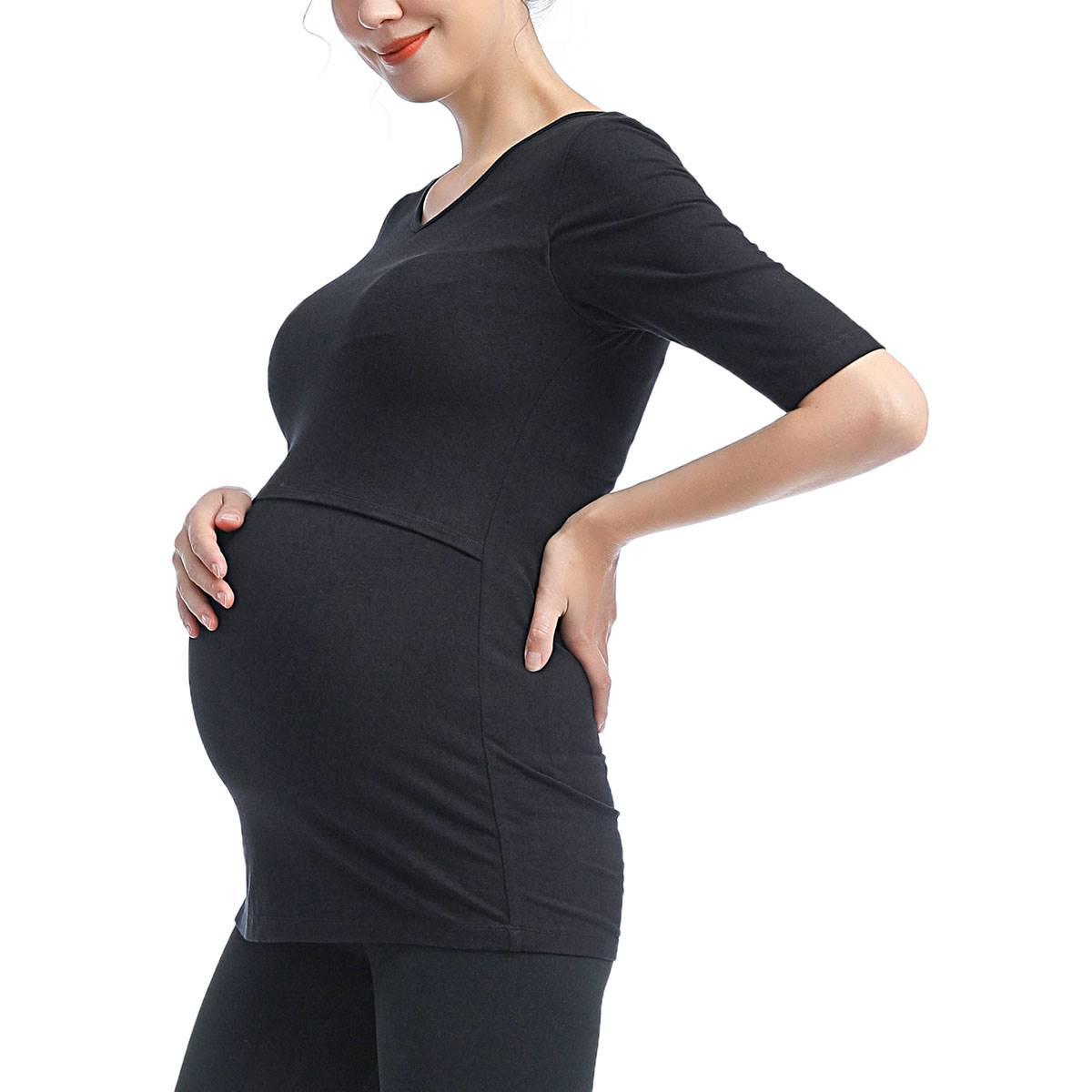 Womens Pokkori by Kimi & Kai Tiered Maternity Nursing Blouse