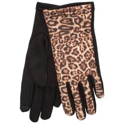 Womens Cuddl Duds Leopard Touch Screen Gloves