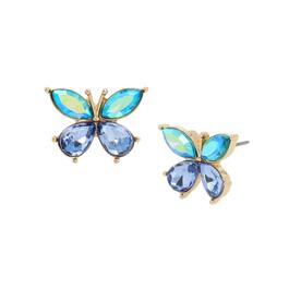 Betsey Johnson Butterfly Gem Stud Earrings