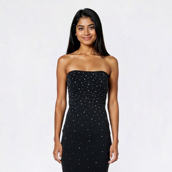Juniors Madden Girl Rhinestone Strapless Midi Dress