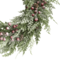 Puleo International Pre-Lit Flocked Wreath Adorned with Pinecones - image 4
