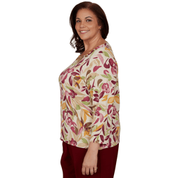 Plus Size Alfred Dunner Union Square Floral Painterly Blouse