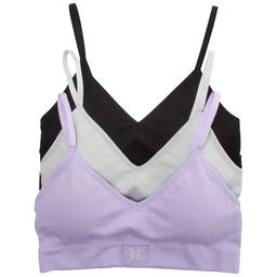 Womens Juicy Couture 3pk. Rhinestone Logo Bralettes - JC1458-3PKF