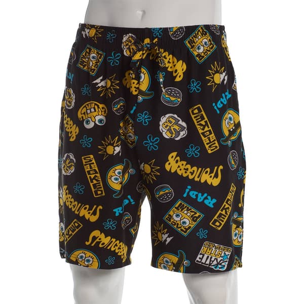 Mens Nickelodeon SpongeBob Drawstring Pajama Shorts