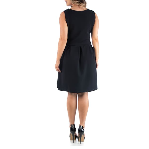Plus Size 24/7 Comfort Apparel Sleeveless Fit & Flare Dress