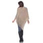Womens White Mark Sansa Gold Knit Fringe Poncho - image 3