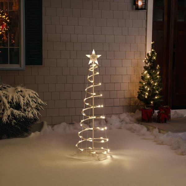 Northlight Seasonal 4ft. Warm White LED Spiral Cone Tree