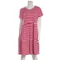 Plus Size Architect(R) Short Sleeve Tiered Stripe A-Line Dress - image 1