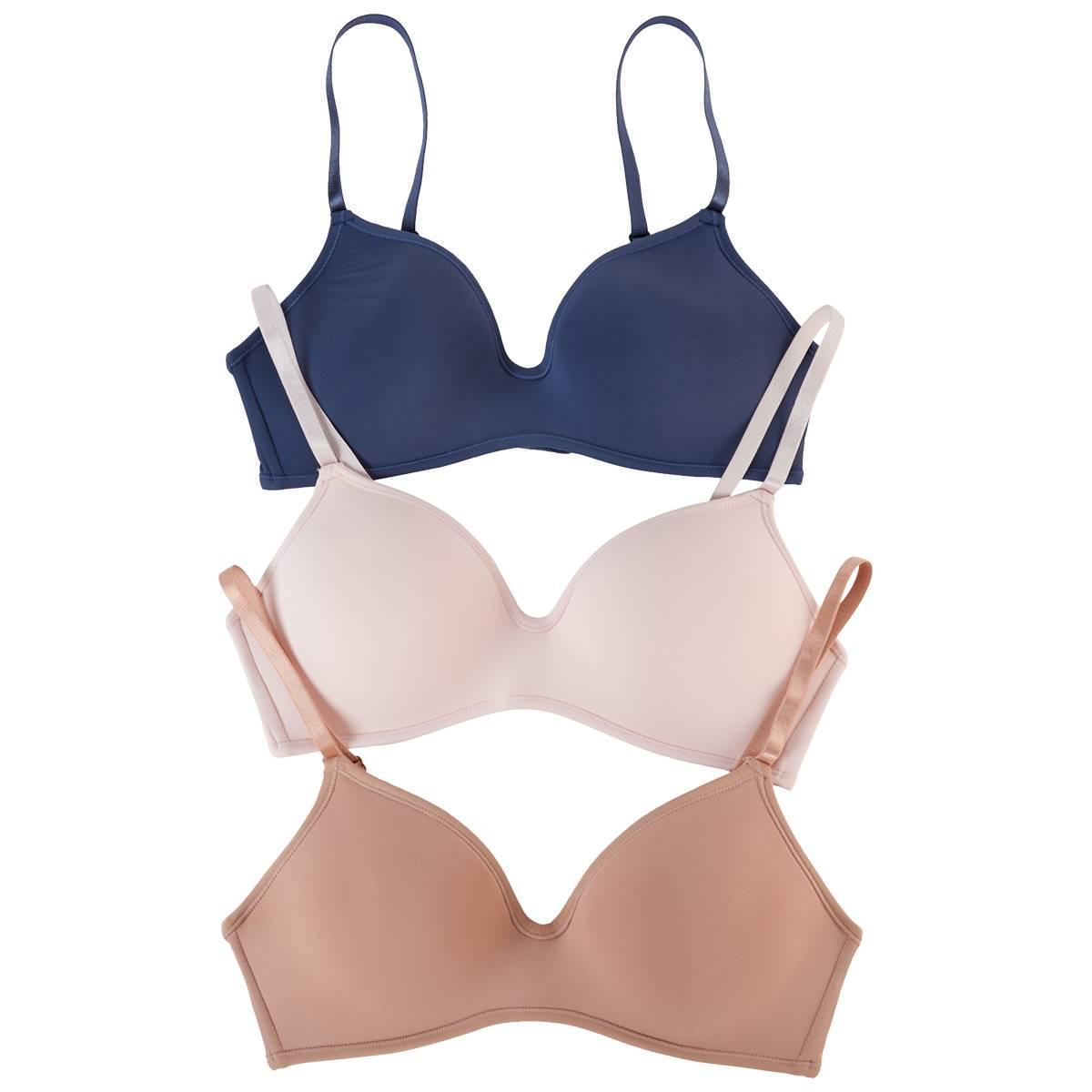 Open Video Modal for Womens Rene Rofe 3pk. Molded Wire Free Bra B26009H3-RMNB