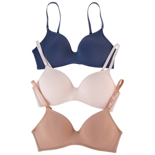 Womens Rene Rofe 3pk. Molded Wire Free Bra B26009H3-RMNB - image 