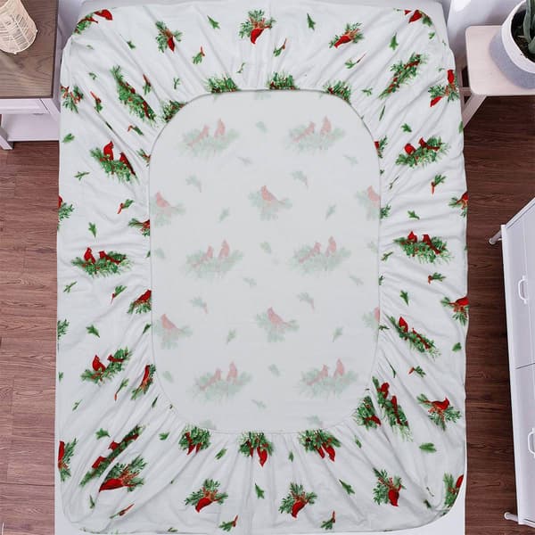 EnvioHome Durable Cotton Winter Flannel Cardinal Sheet Set