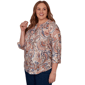 Plus Size Alfred Dunner Camden Market 3/4 Sleeve Paisley Blouse - image 3