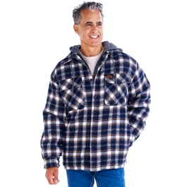 Mens Mountain Ridge Flannel Tik Tok Jacket - Blue/Tan